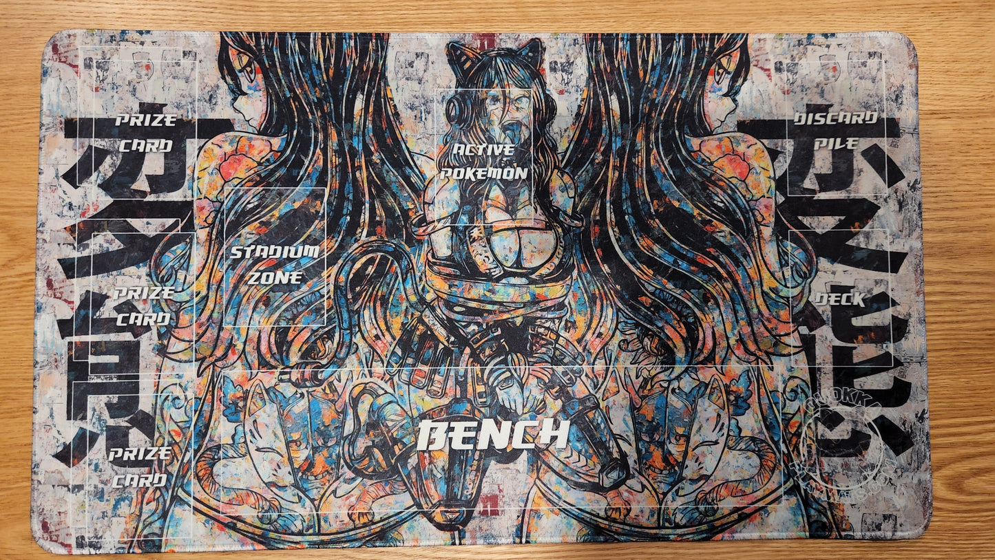 Anime Girls Artistic Design - Pokémon Quokka TCG Playmat