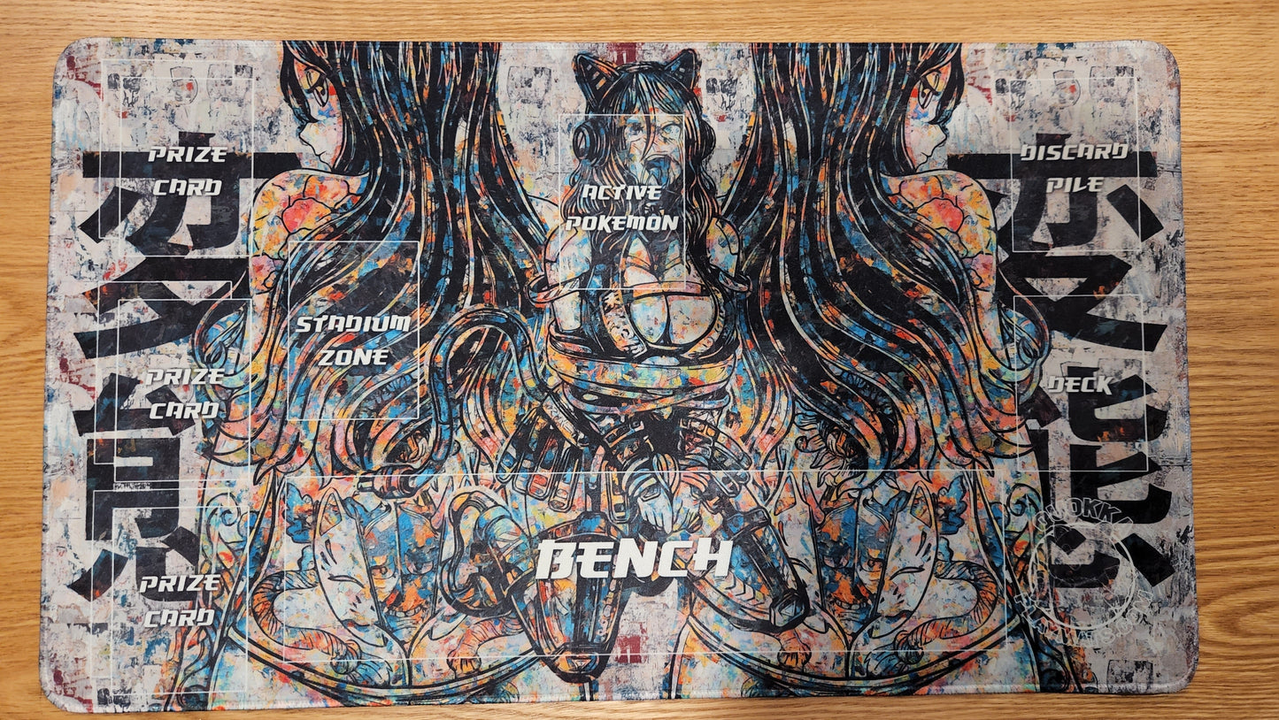 Anime Girls Artistic Design - Flesh & Blood Quokka TCG Playmat
