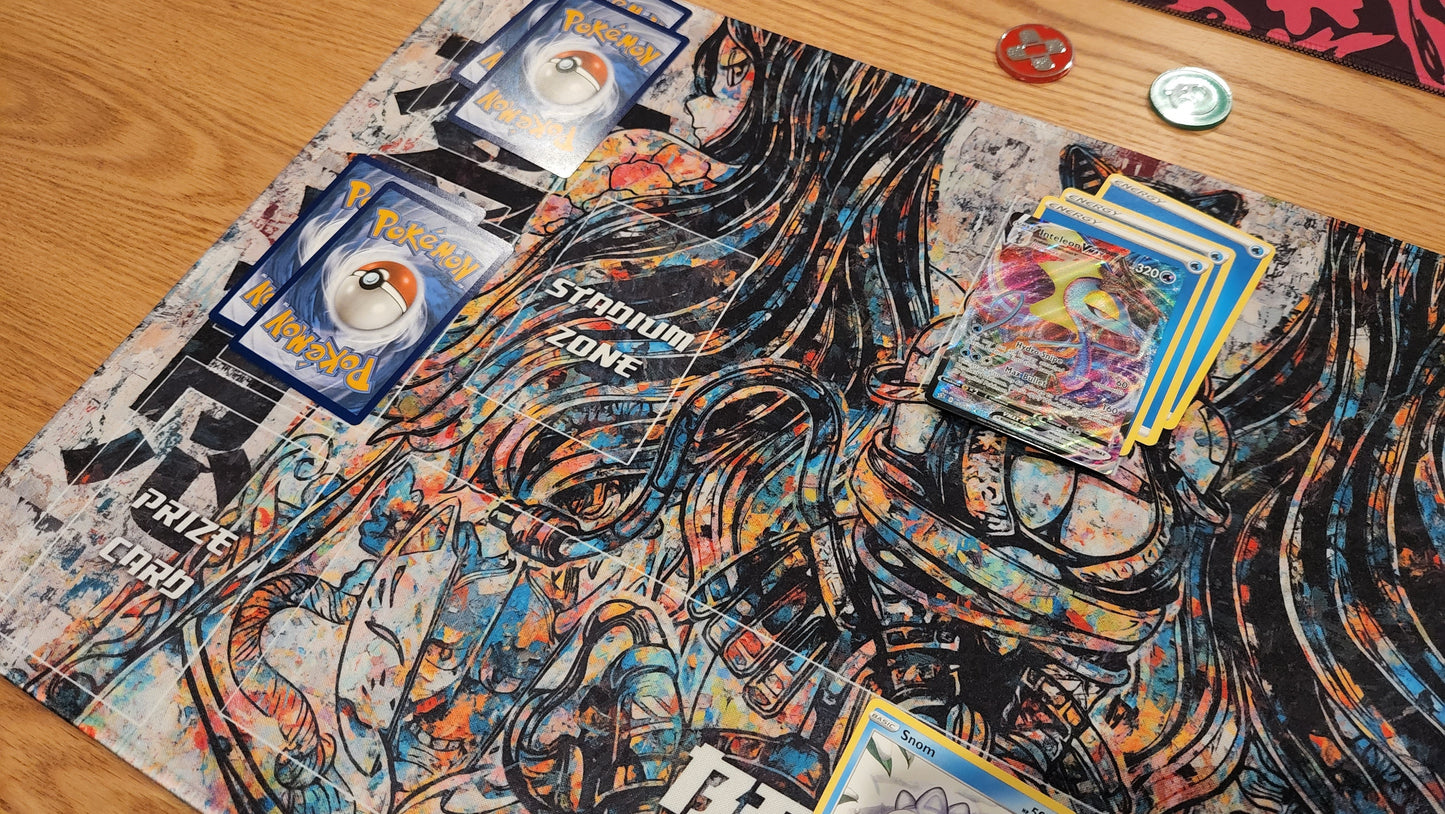 Anime Girls Artistic Design - Final Fantasy Quokka TCG Playmat