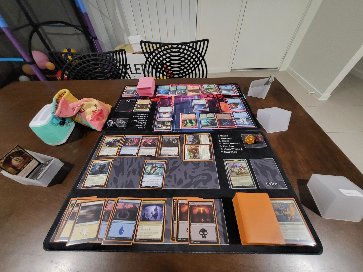 Black Swirl Design - Magic: The Gathering Quokka TCG Playmat