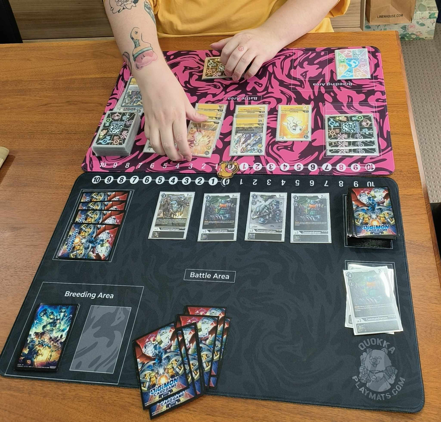 Black Swirl Design - Pokémon Quokka TCG Playmat