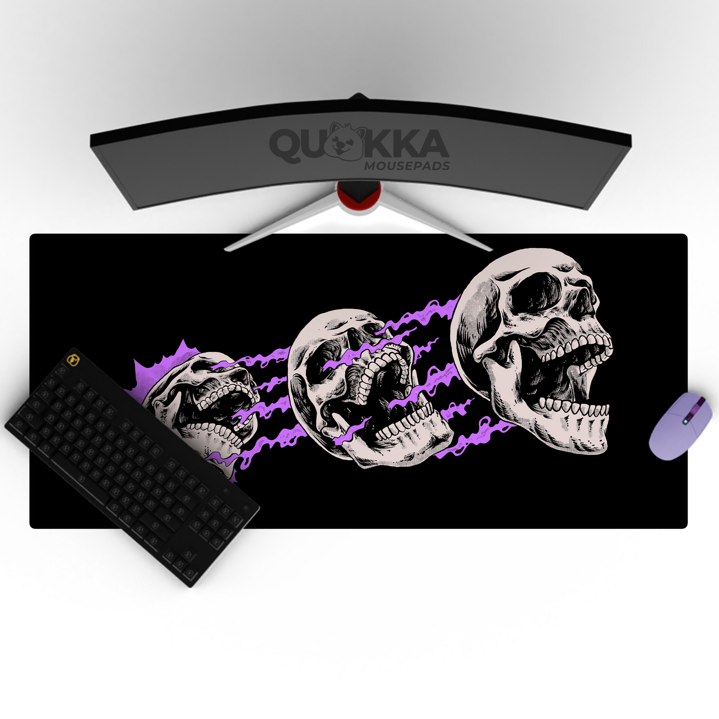 3 Skulls Artistic Design Mousepad Deskmat