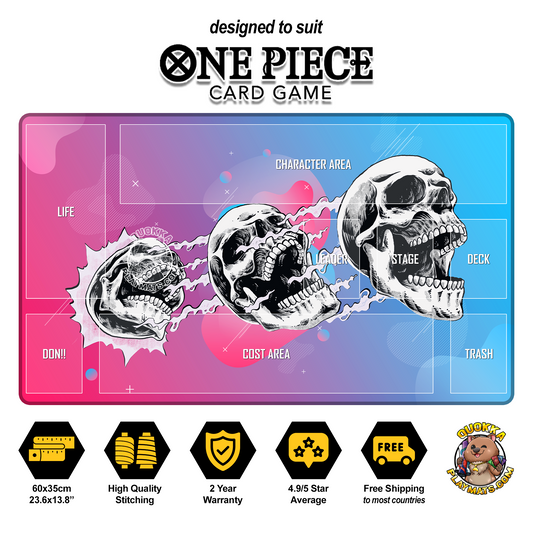 3 Skulls Design - One Piece Quokka TCG Playmat