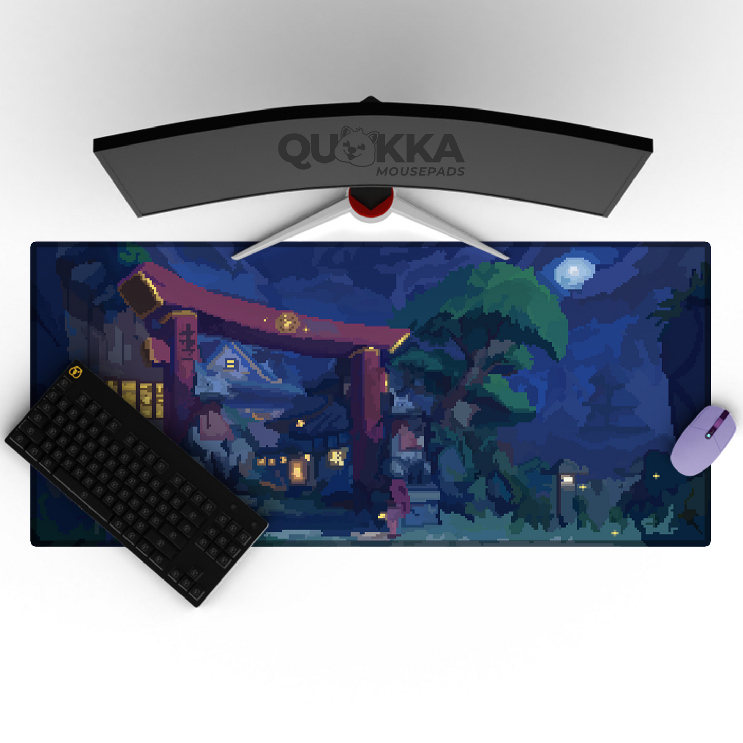 Japanese Torii Pixel Art Design Mousepad Deskmat