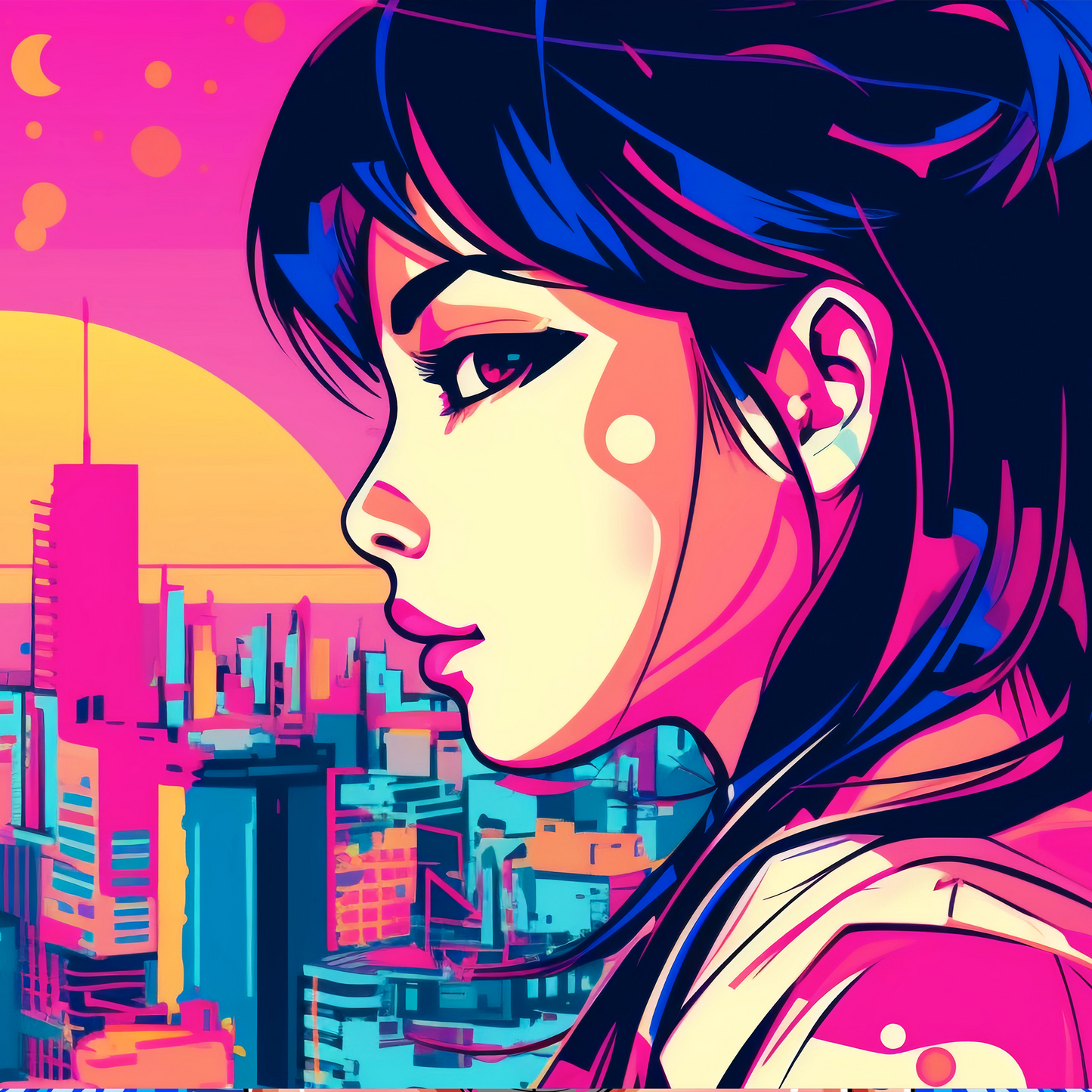 Japanese Vaporwave Pop Art Design Mousepad Deskmat