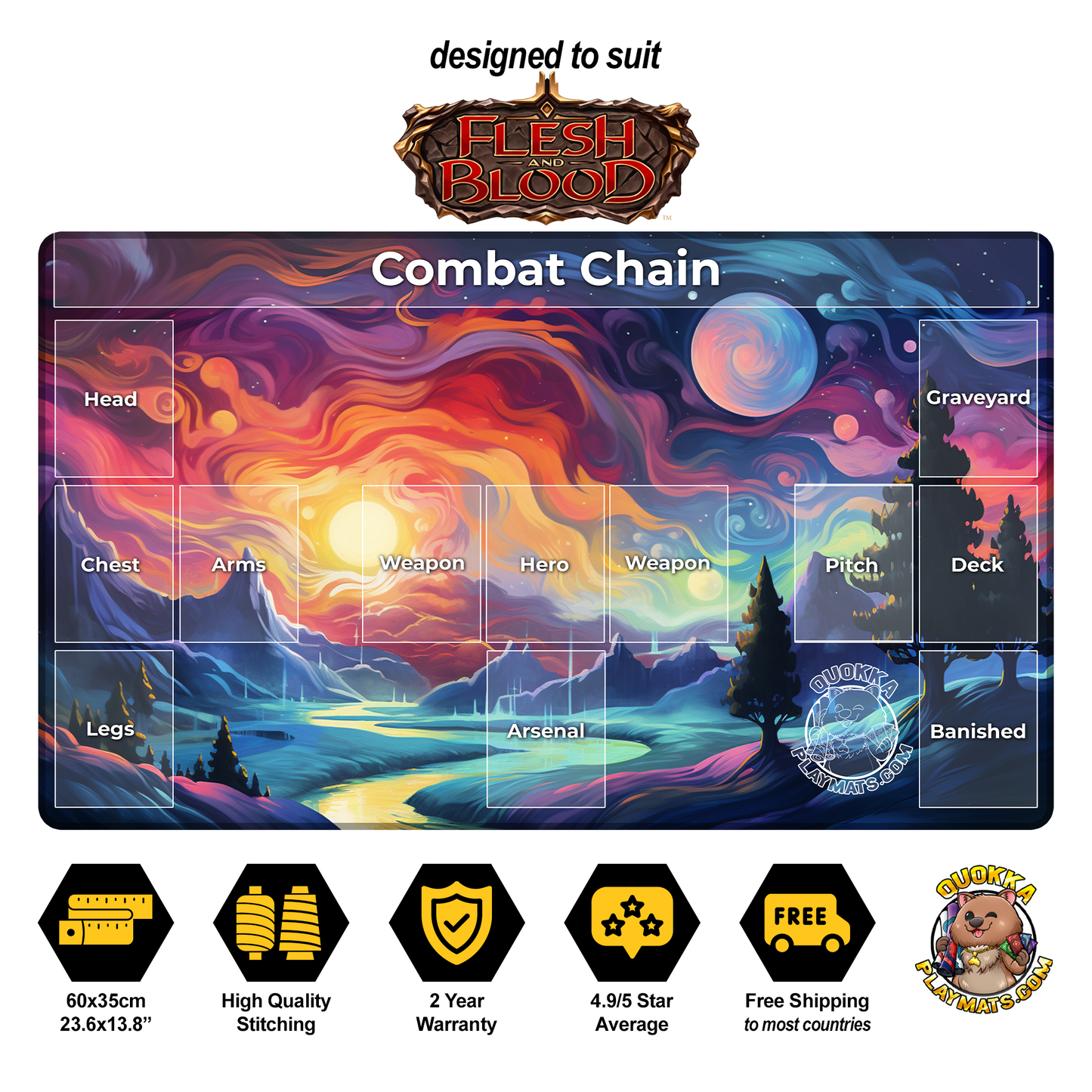 Artistic Landscape Design - Flesh & Blood Quokka TCG Playmat