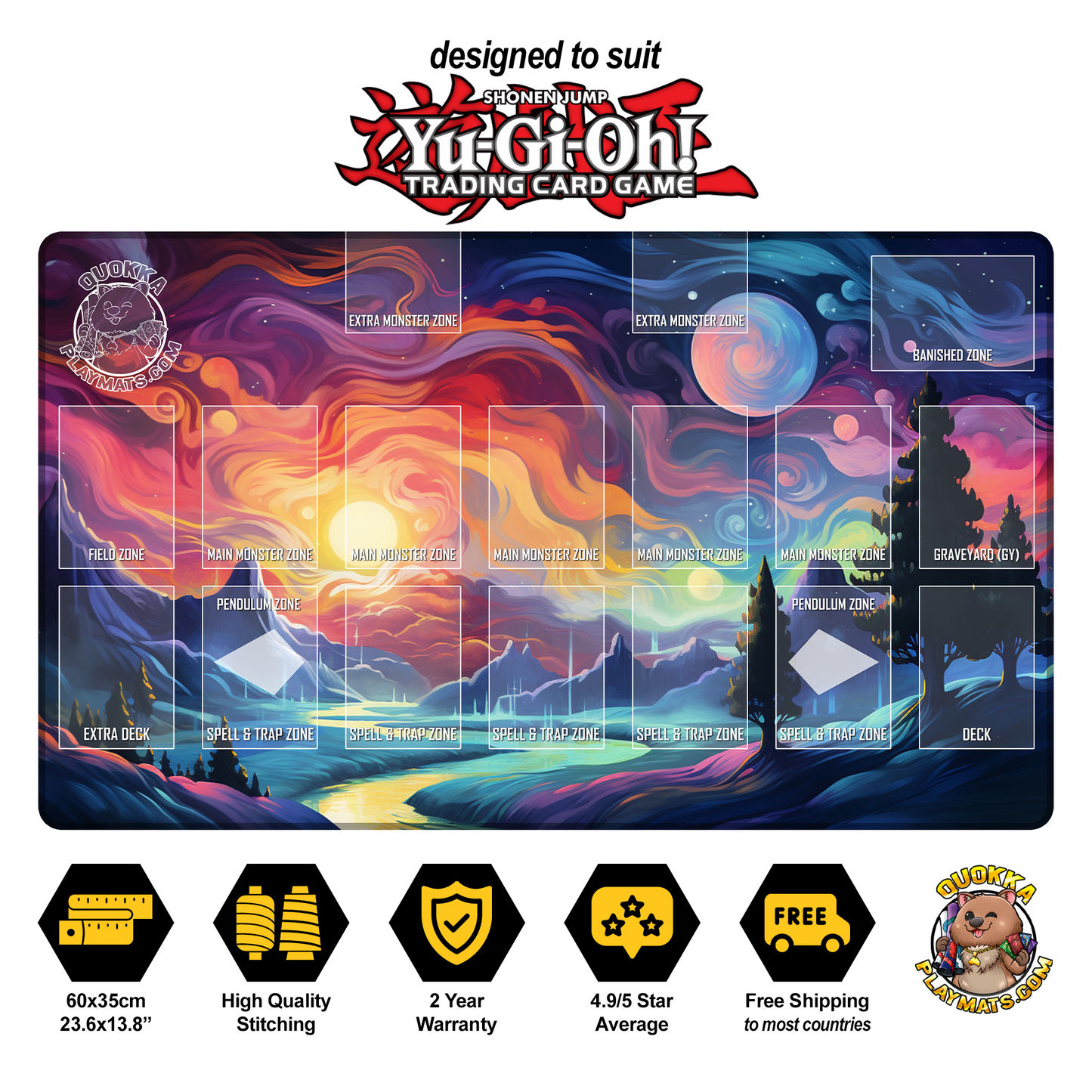 Artistic Landscape Design - Yu-Gi-Oh! Quokka TCG Playmat