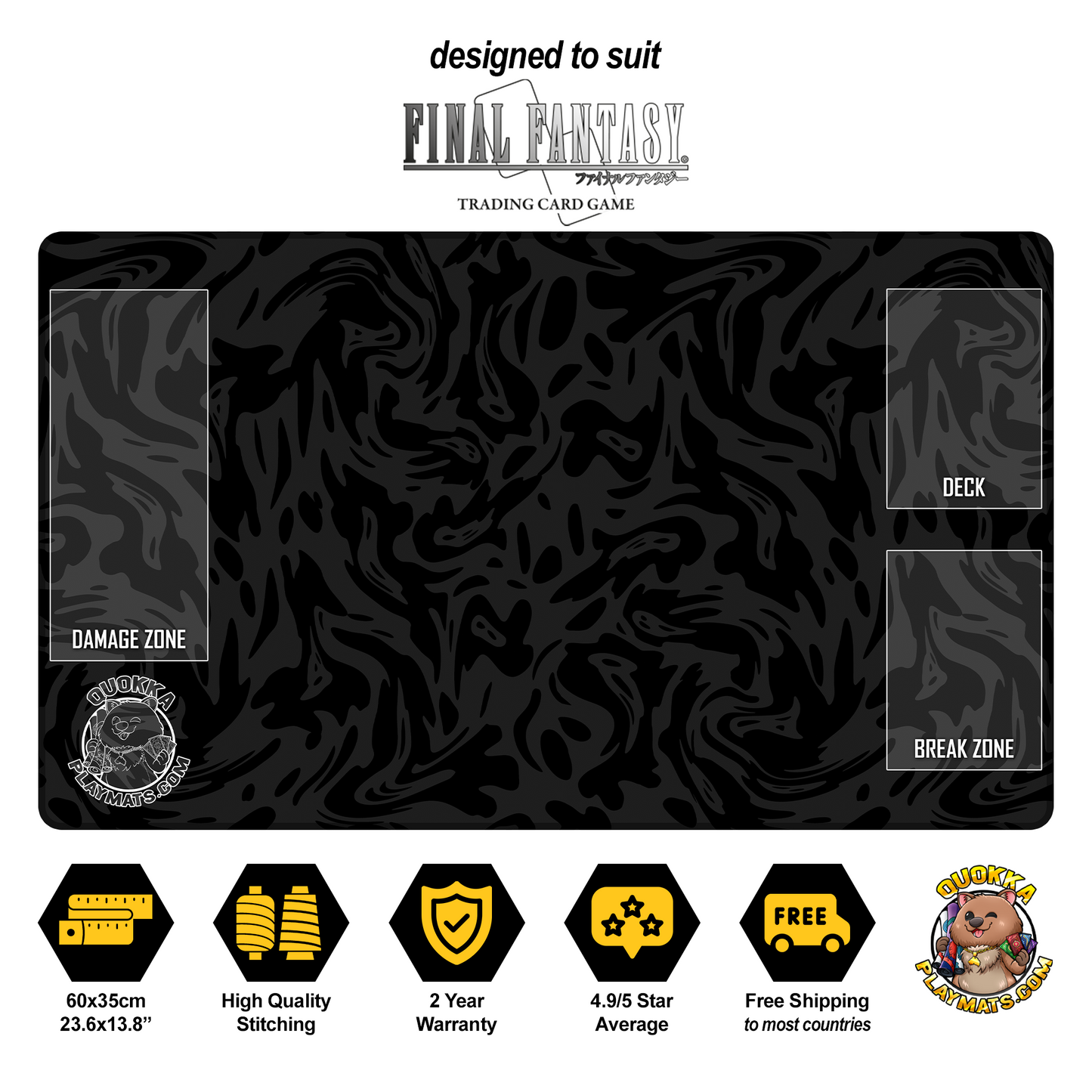 Space Travel Design - Final Fantasy Quokka TCG Playmat
