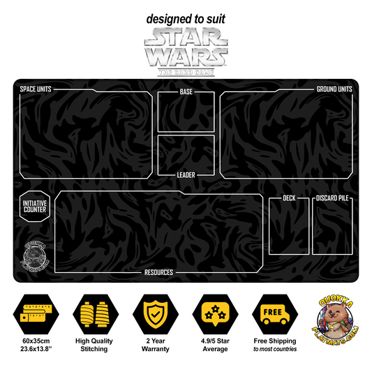 Black Swirl Design - Star Wars: Unlimited Quokka TCG Playmat