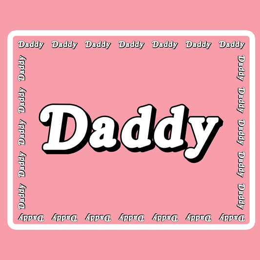 Daddy Pink Design Mousepad Deskmat