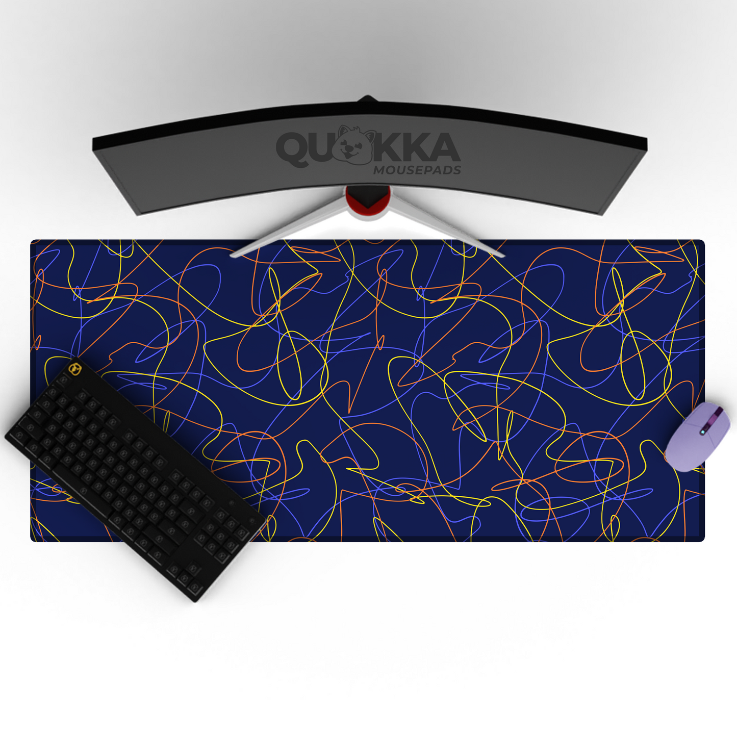 Free Line Scribble Mousepad Deskmat
