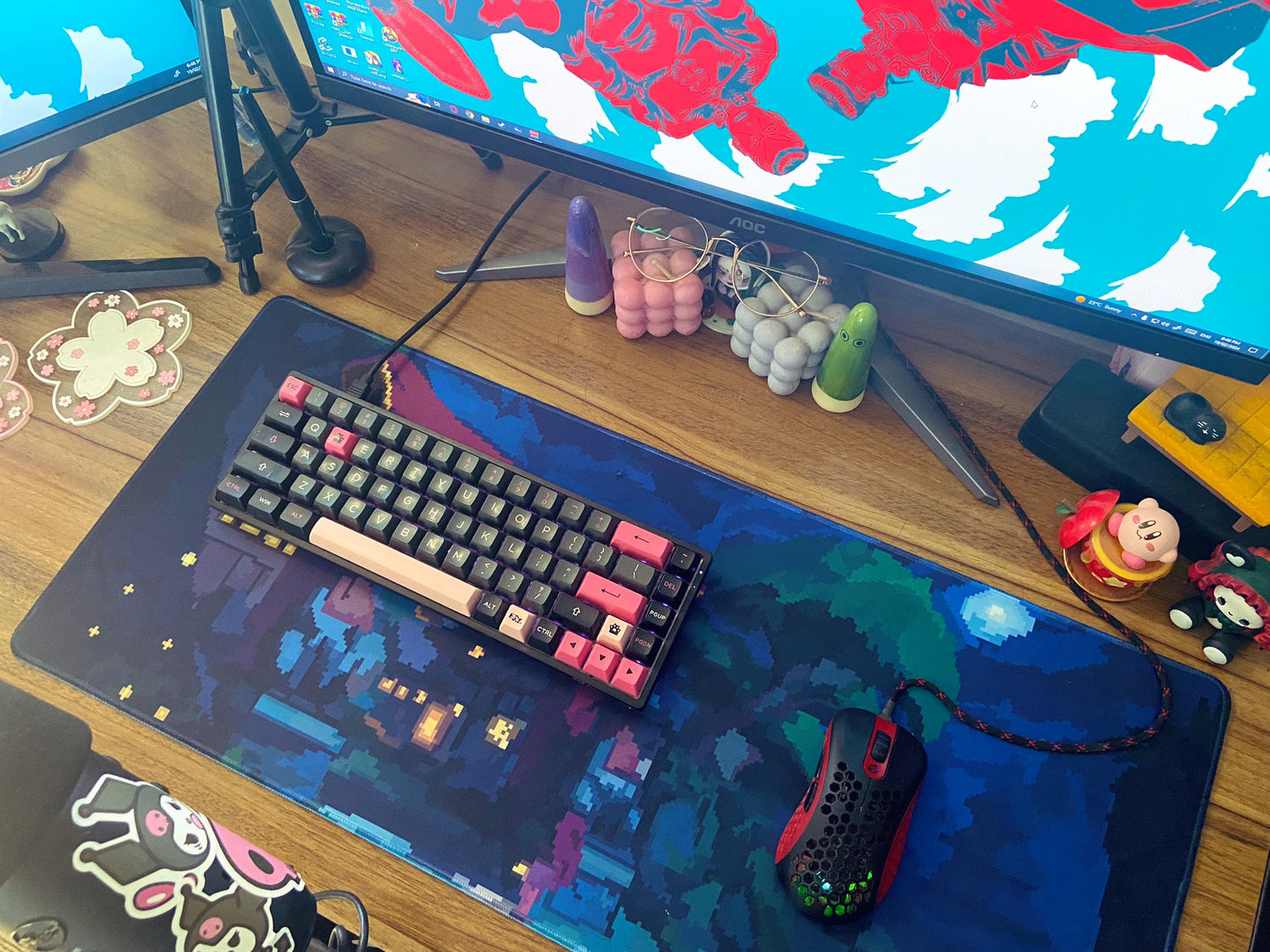 Japanese Torii Pixel Art Design Mousepad Deskmat