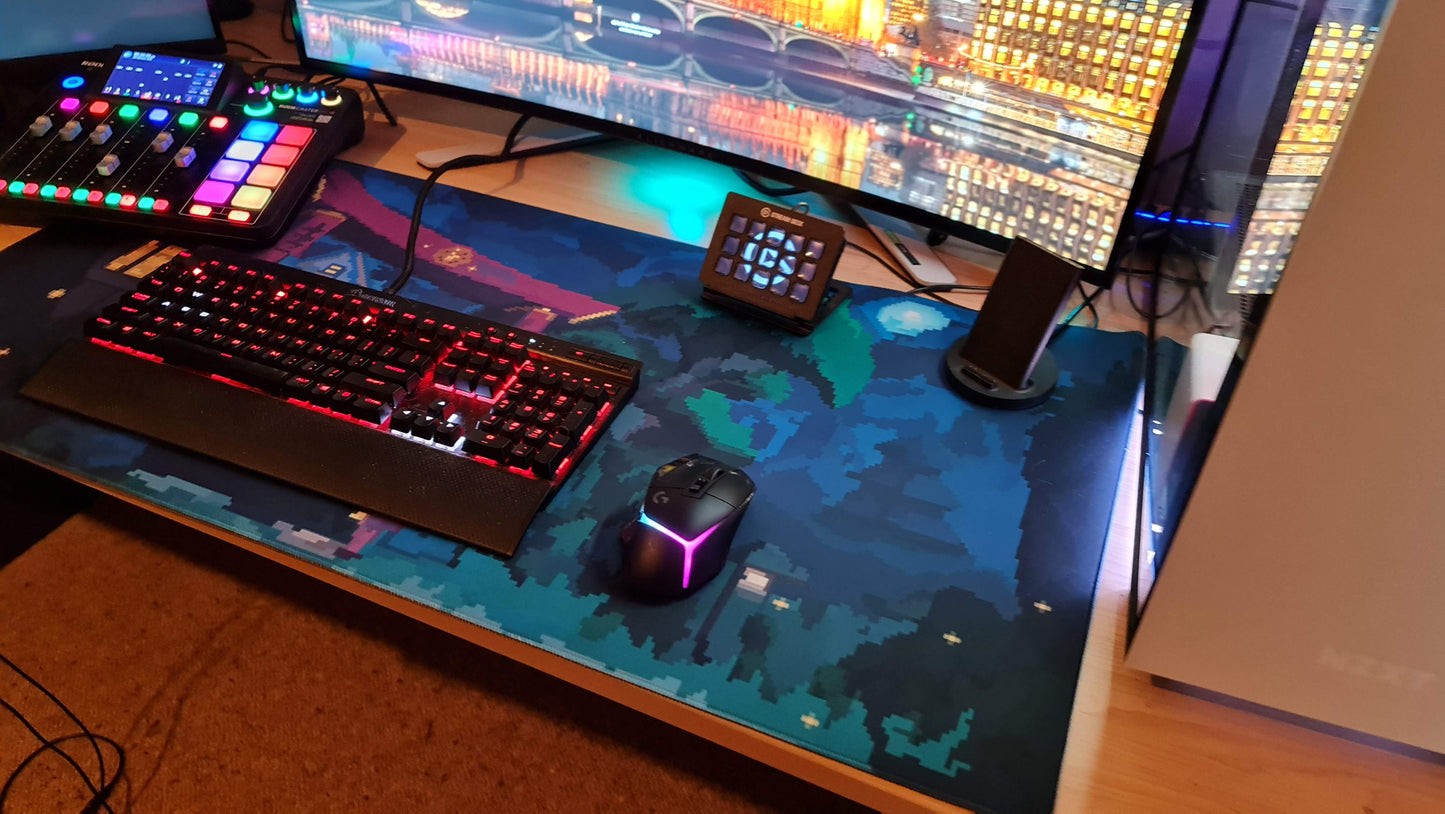 Japanese Torii Pixel Art Design Mousepad Deskmat
