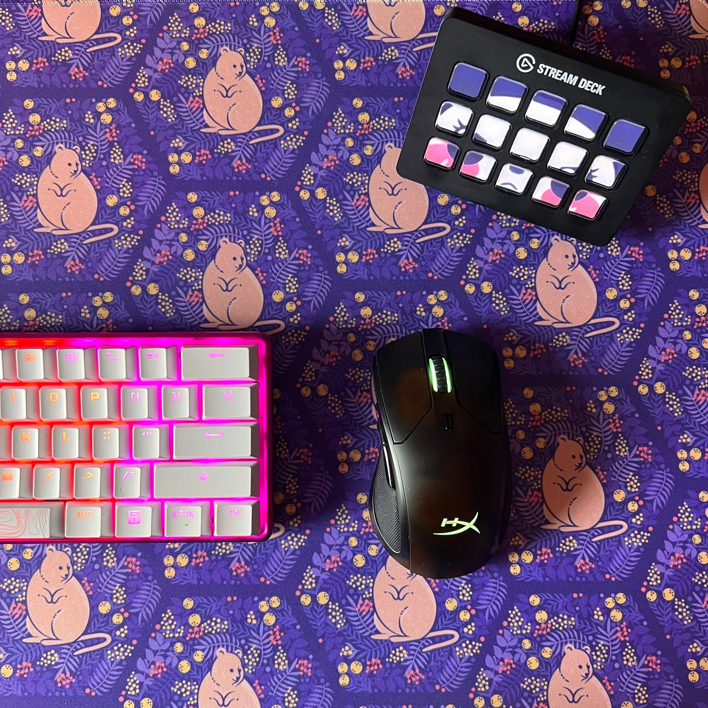 Australian Quokka Pattern Design Mousepad Deskmat