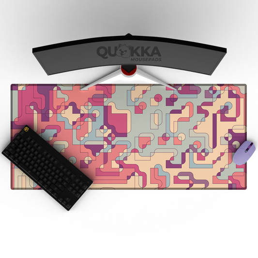 Geometric Abstract Vintage Rose Mousepad Deskmat