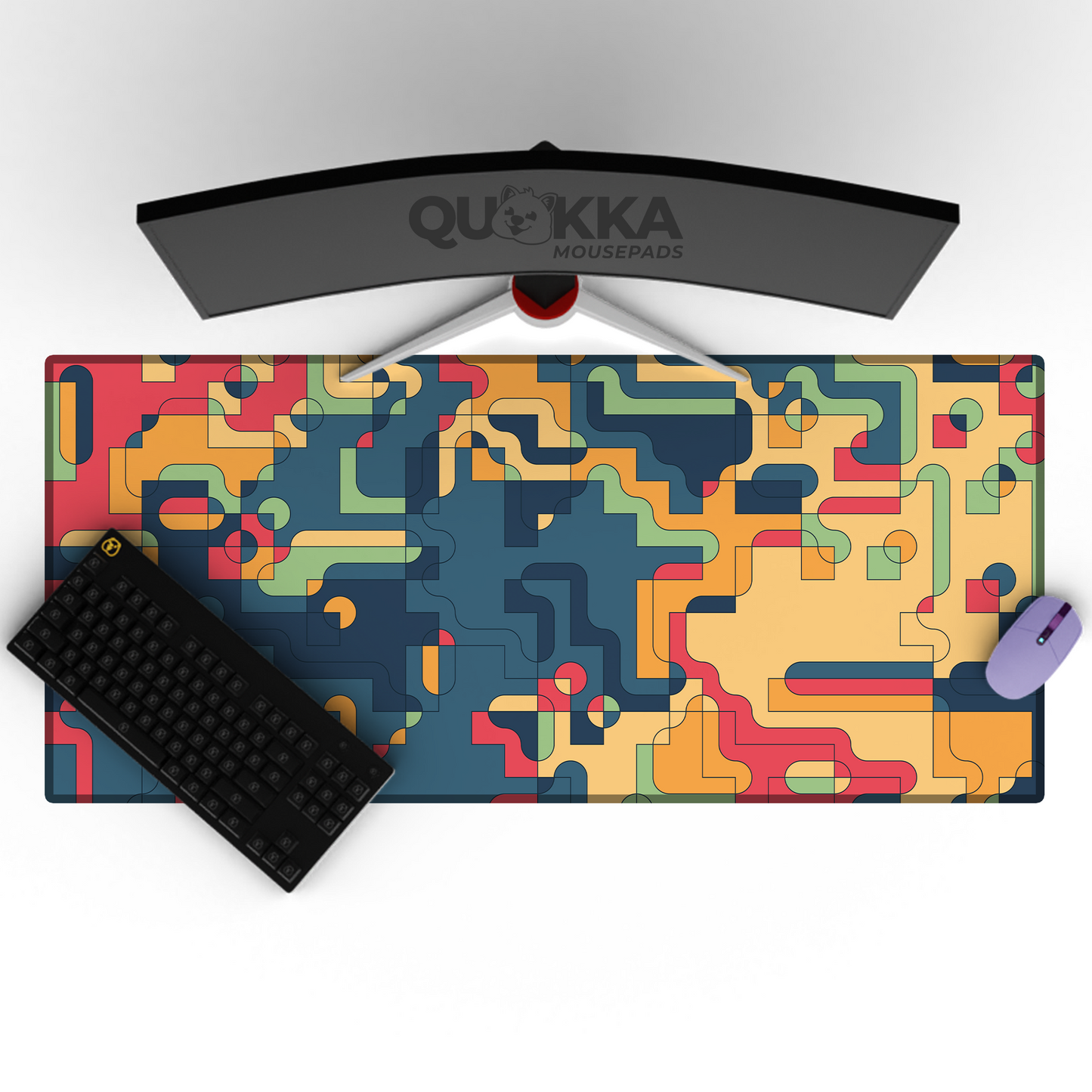 Geometric Abstract Urban Oasis Deskmat