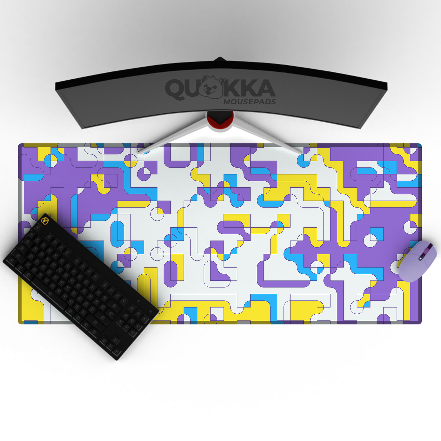 Geometric Abstract Lemonade Mousepad Deskmat