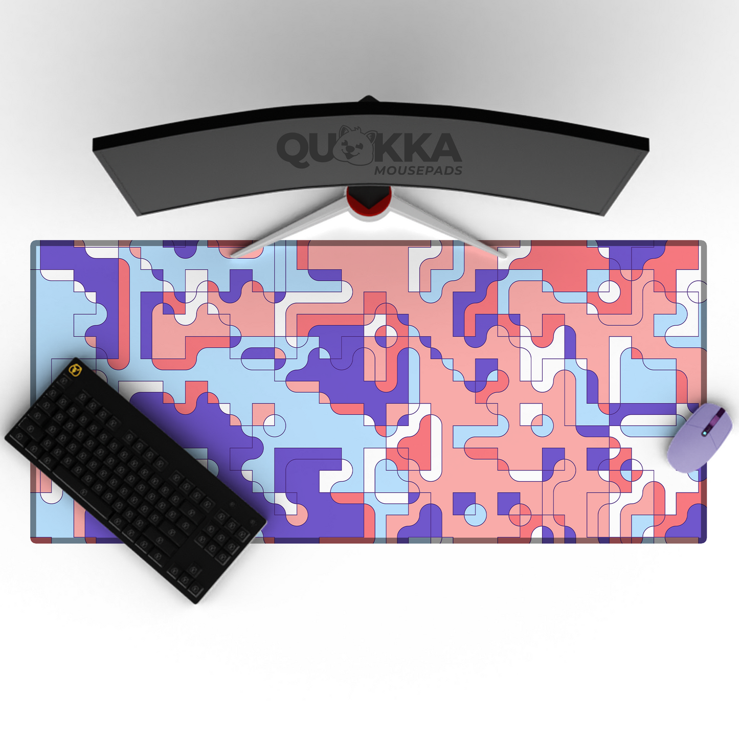 Geometric Abstract Candy Cloud Mousepad Deskmat