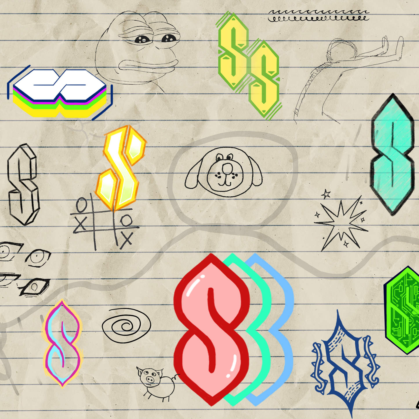 Nostalgia Sketch Page Design Mousepad Deskmat