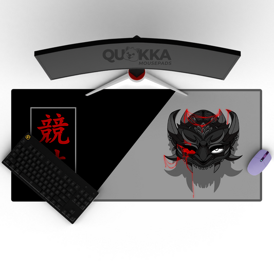 Japanese Oni Demon Mask "Game" Design Mousepad Deskmat