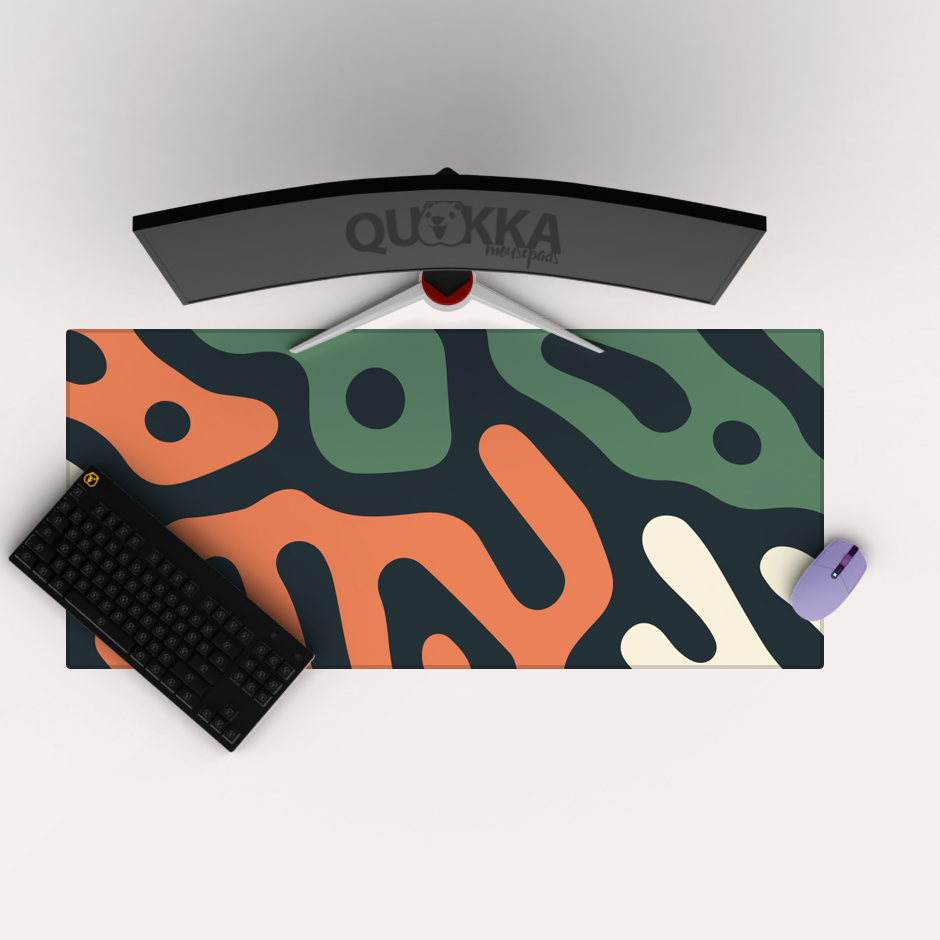 Organic Maze Shapes Mousepad Deskmat