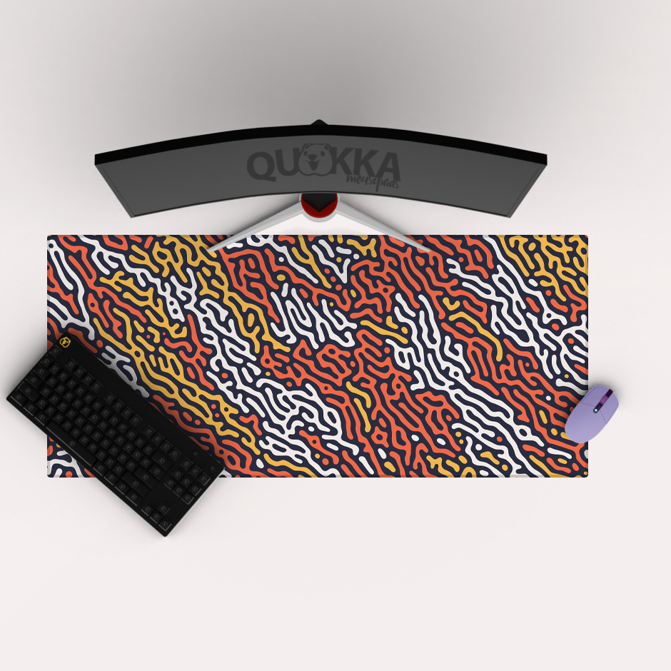 Organic Maze Shapes Mousepad Deskmat