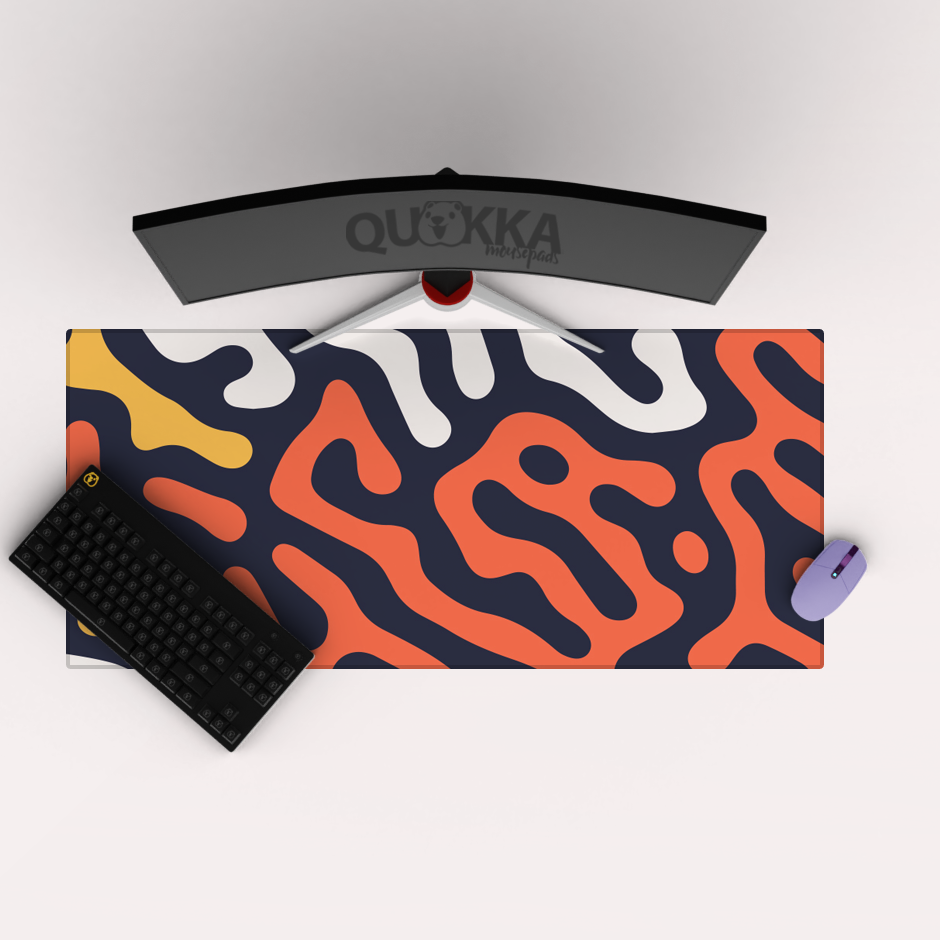 Organic Maze Shapes Mousepad Deskmat