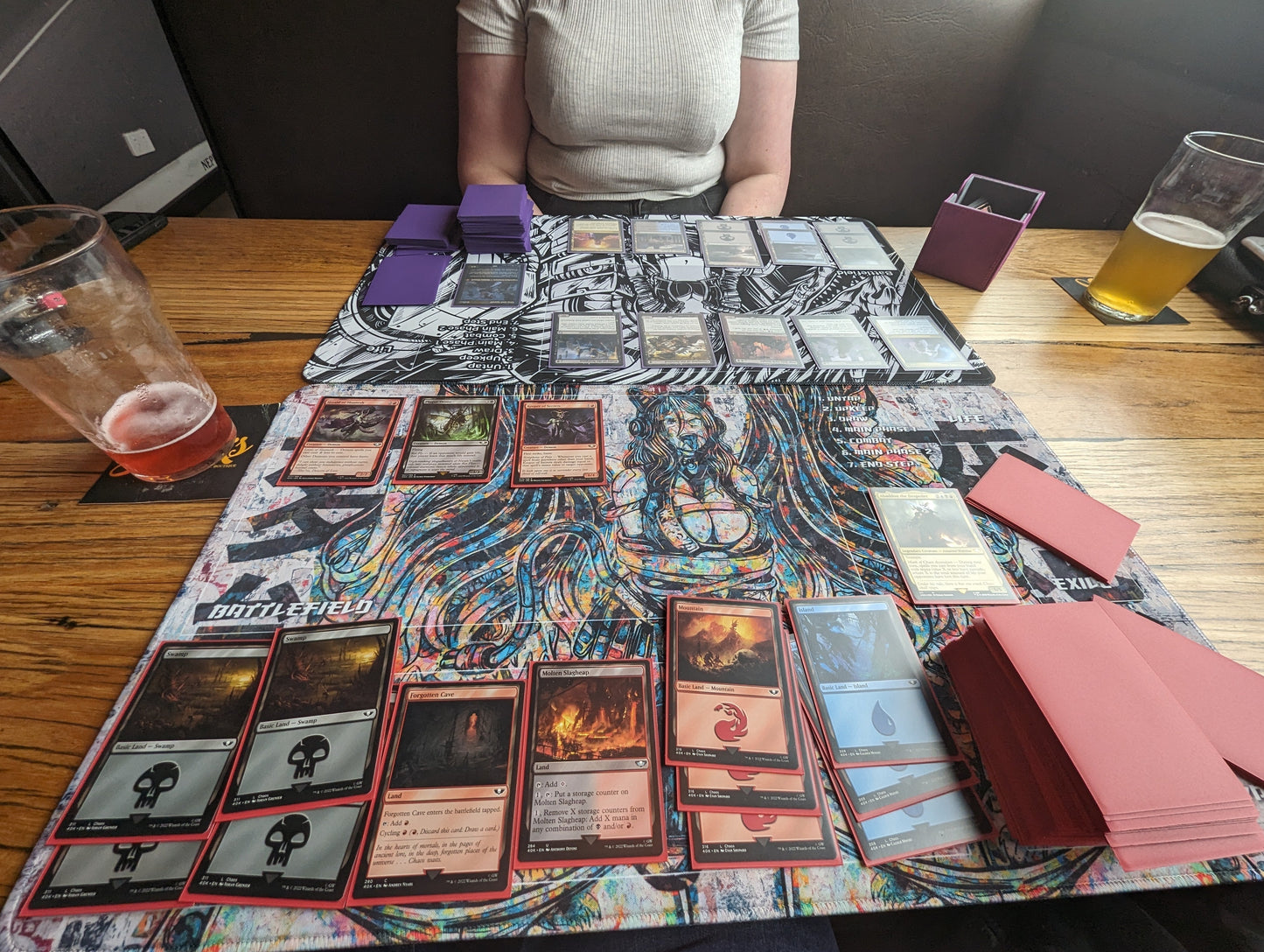 Anime Girls Artistic Design - Magic: The Gathering Quokka TCG Playmat