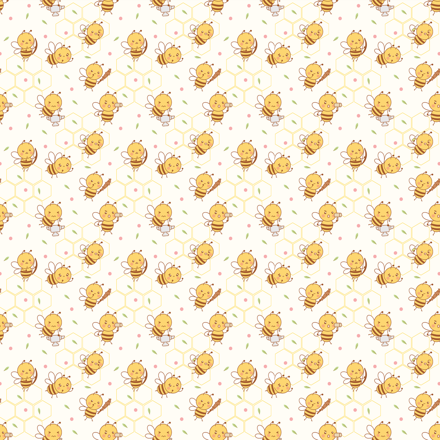 Save the Bees Pattern Design Mousepad Deskmat