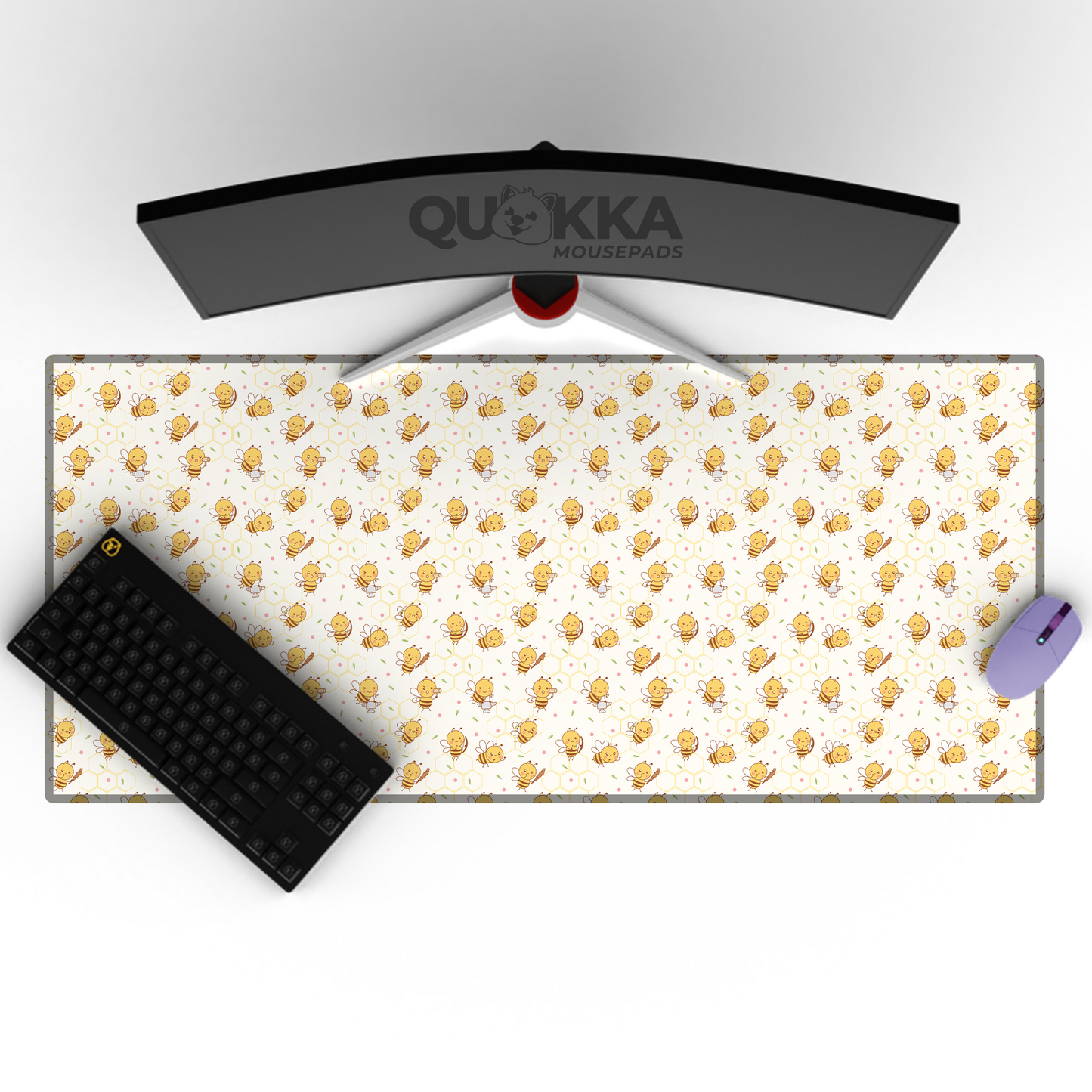 Save the Bees Pattern Design Mousepad Deskmat
