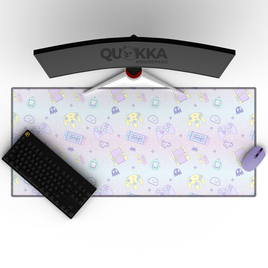 Cute Gaming Pattern Design Mousepad (Blue) Deskmat