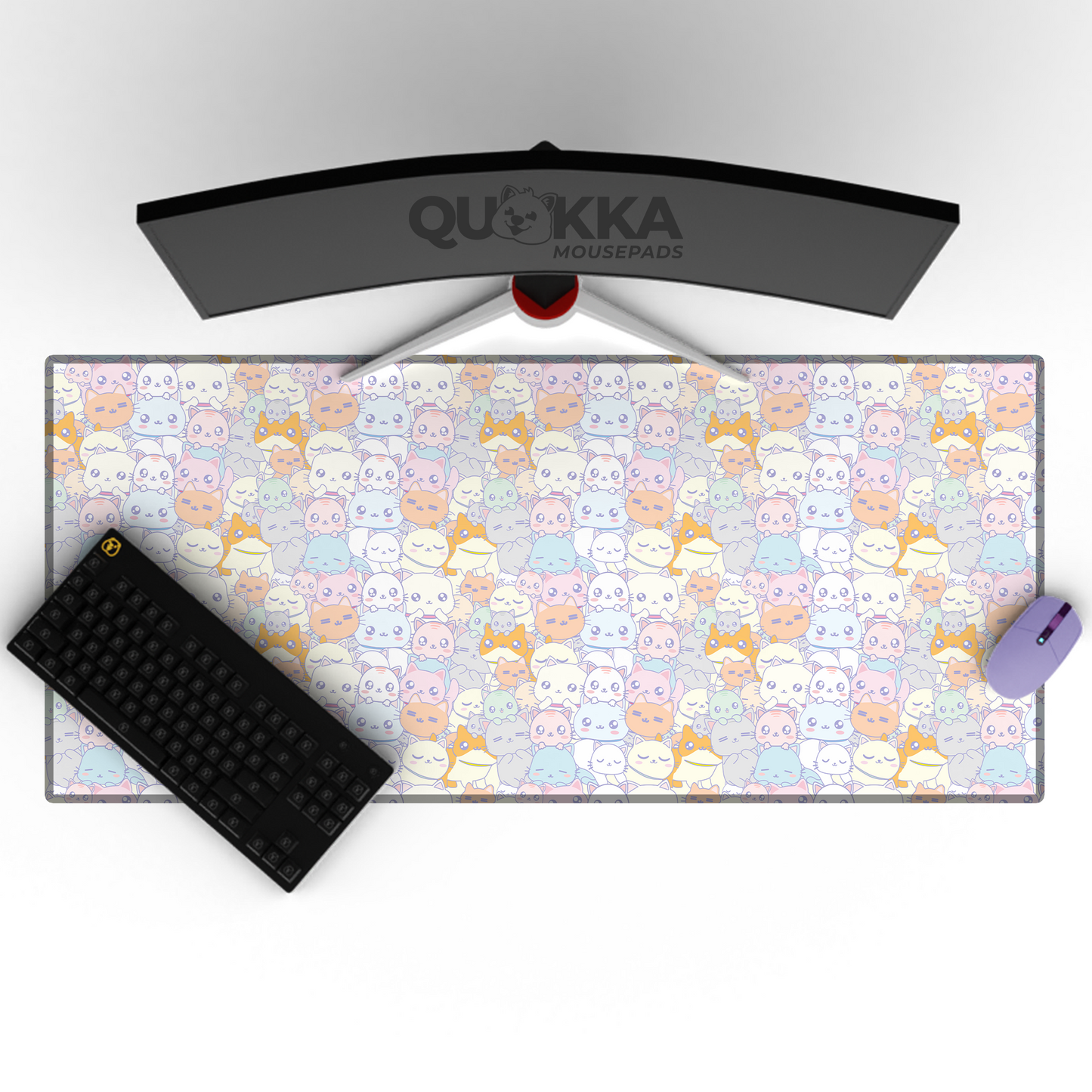 Cute Kitten Pattern Design Mousepad Deskmat