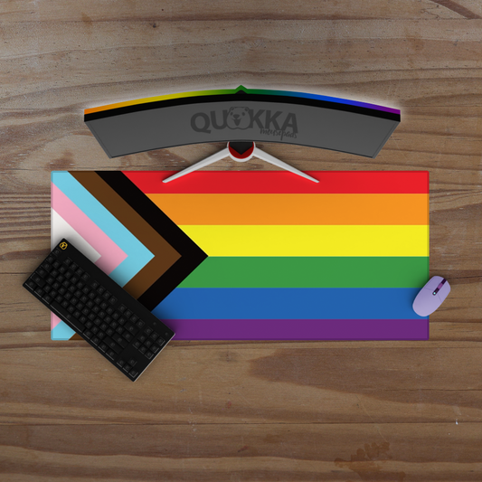 Progress Pride Flag Design Mousepad Deskmat