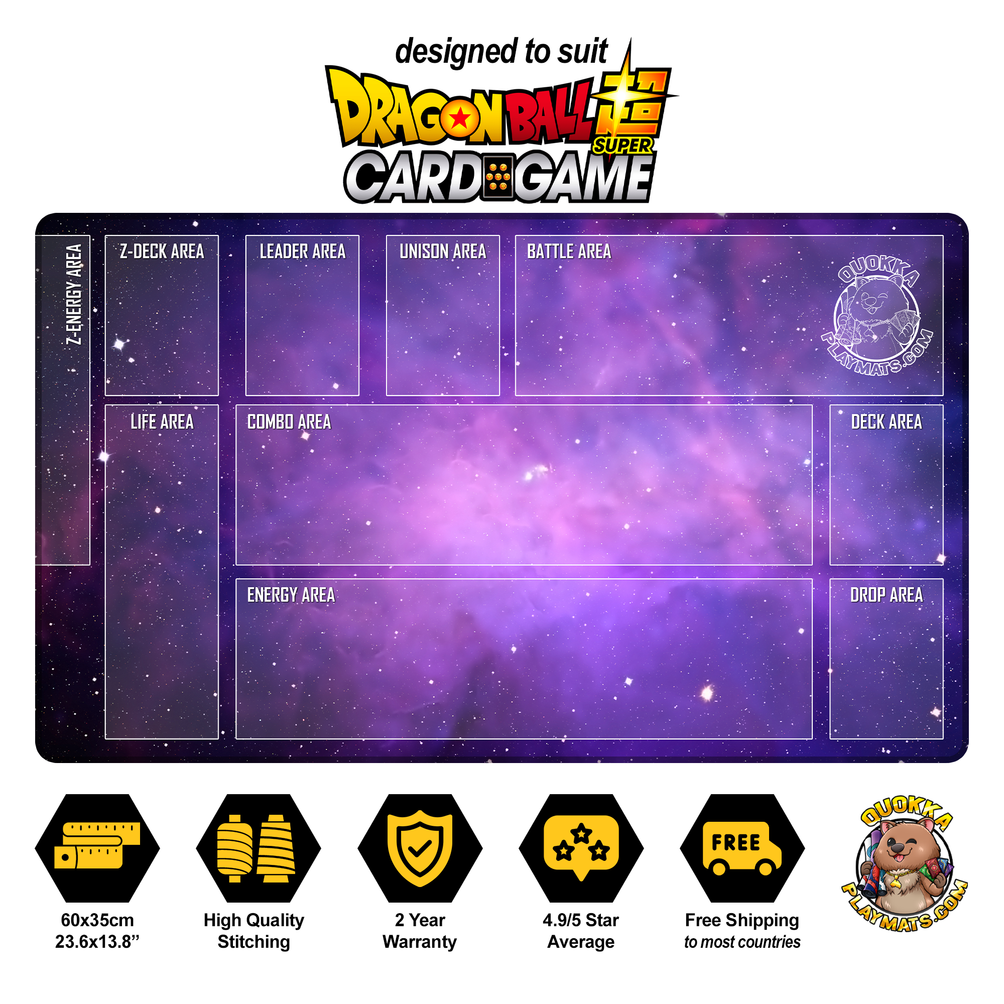 Space Nebula Design - Dragon Ball Super Quokka TCG Playmat Space Nebula Design - Dragon Ball Super Quokka TCG Playmat
