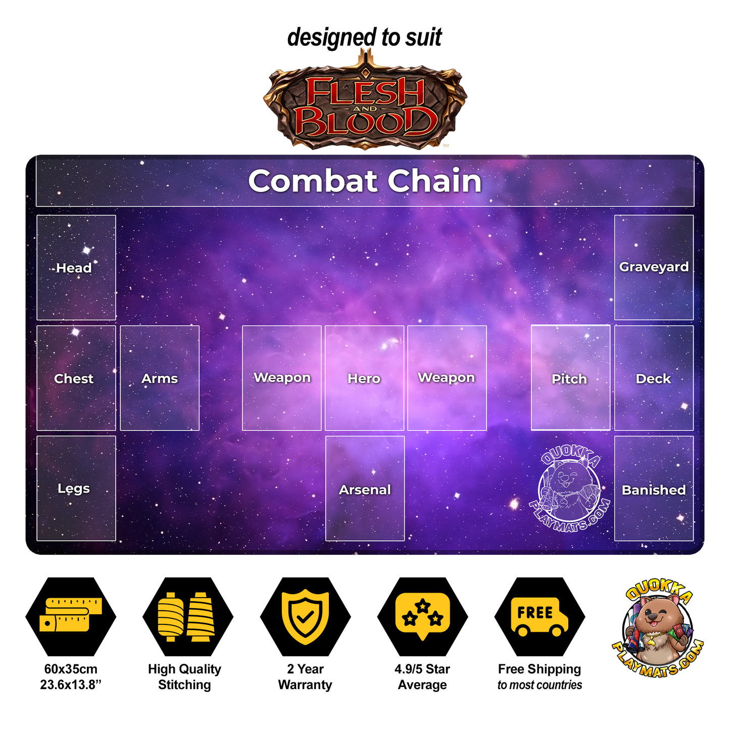 Space Nebula Design - Flesh & Blood Quokka TCG Playmat