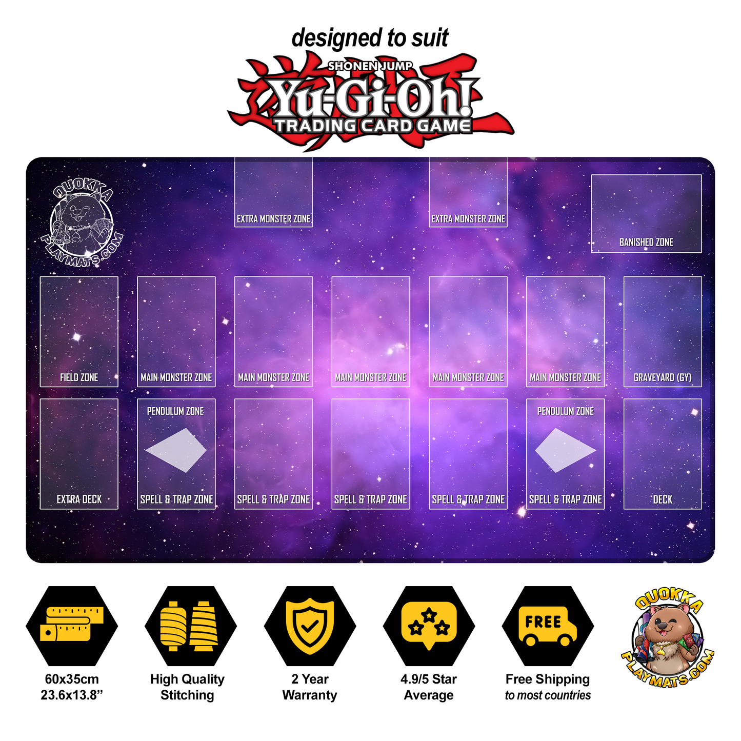 Space Nebula Design - Yu-Gi-Oh! Quokka TCG Playmat