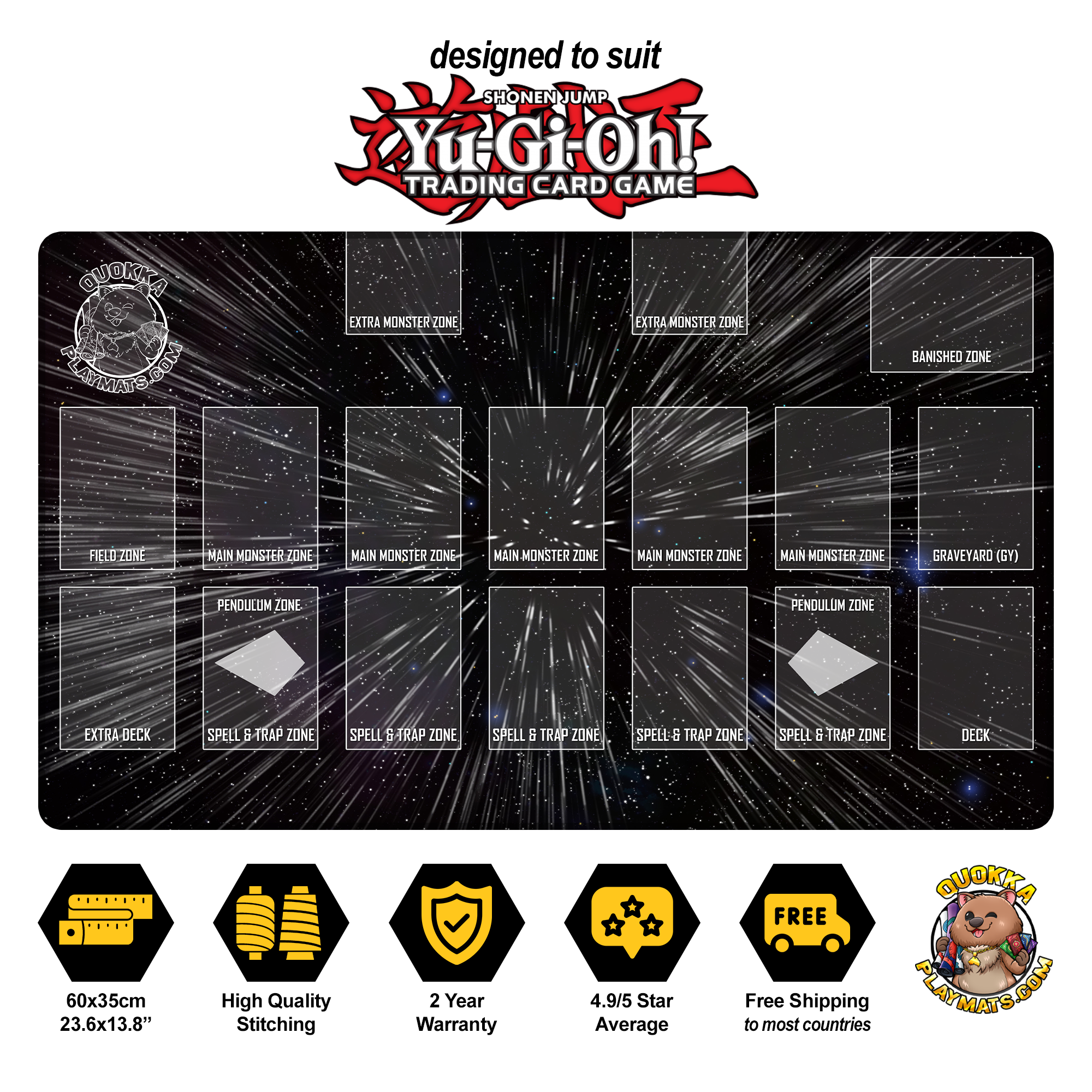 Space Travel Design - Yu-Gi-Oh! Quokka TCG Playmat Space Travel Design - Yu-Gi-Oh! Quokka TCG Playmat