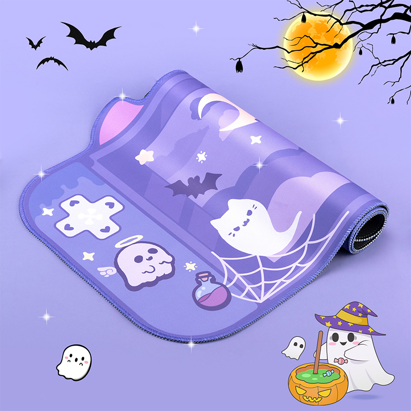 Cute Halloween Ghost Switch Design Mousepad 80x40cm (32 x 16 Inches)