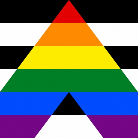 Straight Ally Flag Design Mousepad Deskmat