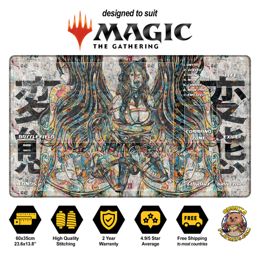 Anime Girls Artistic Design - Magic: The Gathering Quokka TCG Playmat