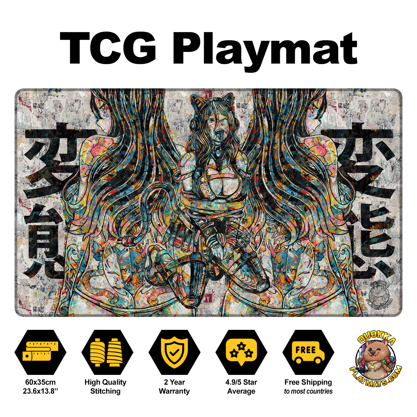 Anime Girls Artistic Design - Quokka TCG Playmat