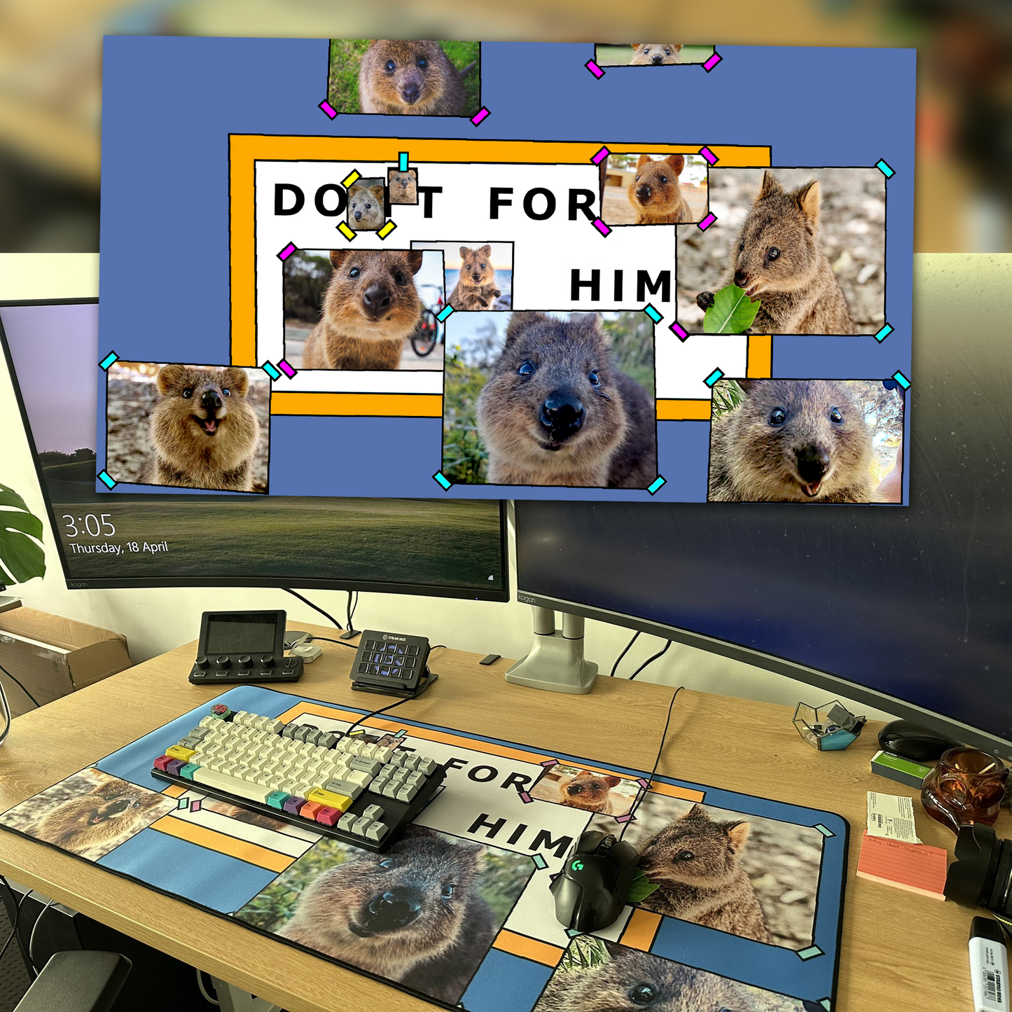 Do It For Him Quokka Mousepad Deskmat