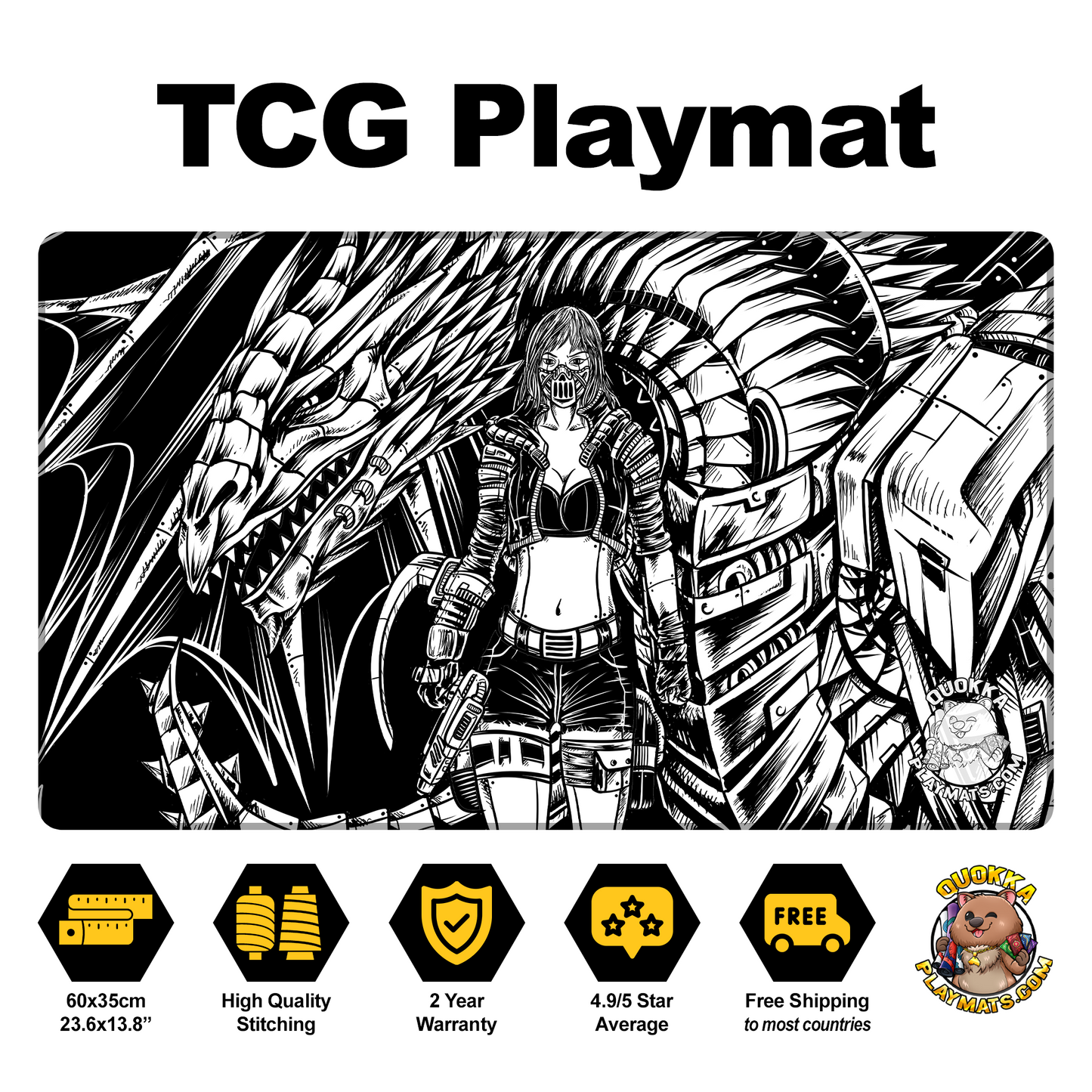 Mecha Dragon Design - Quokka TCG Playmat