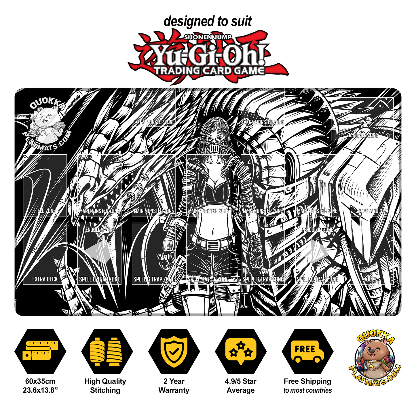 Mecha Dragon Design - Yu-Gi-Oh! Quokka TCG Playmat