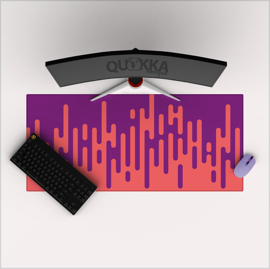 Irregular Rounded Lines Mousepad Deskmat