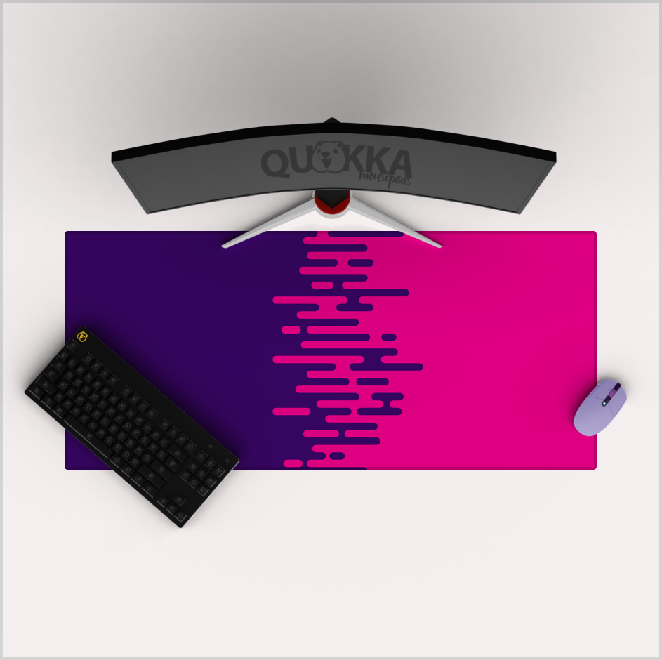Irregular Rounded Lines Pink/Purple Mousepad Deskmat