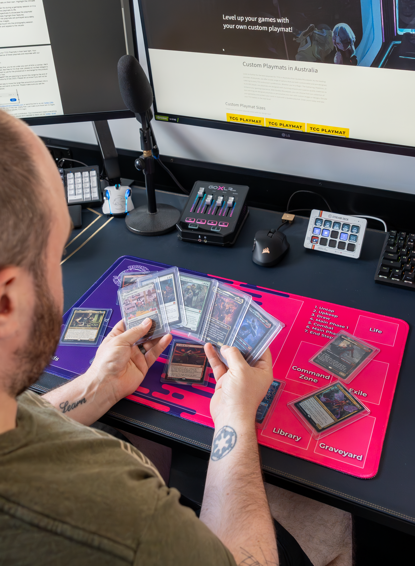 Colour Lines Design - Quokka TCG Playmat