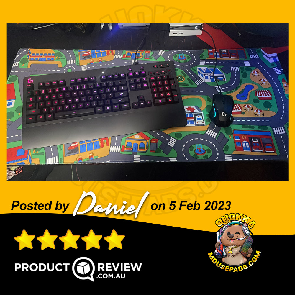 Kids Car Town from Childhood - Mousepad Deskmat Playmat (artist designed)