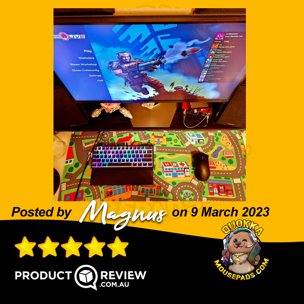 Kids Car Town from Childhood - Mousepad Deskmat Playmat (artist designed)
