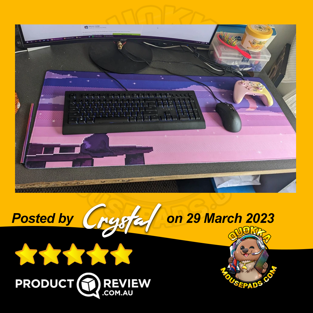 8 Bit with Cat Design Mousepad Deskmat